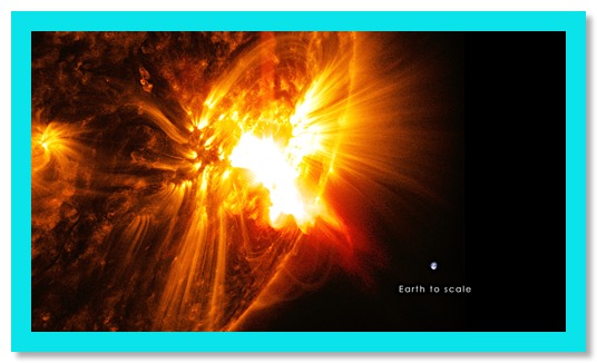 Oct_27_flare_Earth_scale_